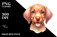Cute Vizsla with Big Eyes PNG Product Image 2