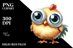 Chicken with Big Eyes Standing | Clipart Product Image 2
