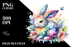 Colorful Bunny Diamonds PNG Product Image 2