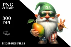 Gnome with Sunglasses and Beach Wear Clipart Product Image 3