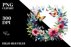 Colorful Butterfly Frame, PNG Product Image 2