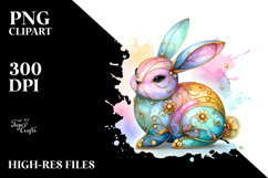 Colorful Bunny PNG Product Image 2