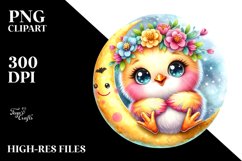Baby Chicken with Spring Clothes, Colorful PNG Product Image 2