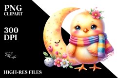 Baby Chicken with Spring Clothes, Colorful PNG Product Image 2