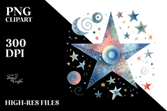 Whimsical Simple Colorful Star PNG Product Image 2