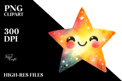 Very Simple Smiling Star PNG Product Image 2