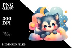 Colorful Baby Wolverine Clipart Product Image 3