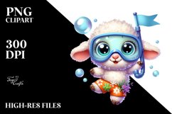 Baby Lamb with Snorkel Set, Vibrant PNG Product Image 2