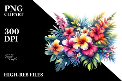colorful hawayan flowers vibrant | Clipart Product Image 2