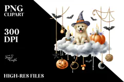 Halloween Puppy on Cloud, High-Res PNG Product Image 2