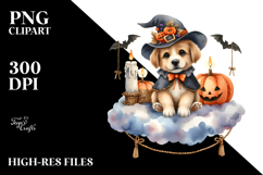 Halloween Puppy on Cloud PNG Product Image 2