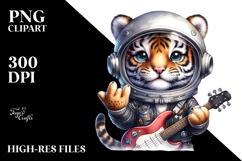 Cute Baby Tiger with Astronaut Helmet PNG Product Image 2