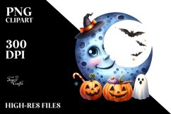 Funny Halloween Moon | Sublimation | Clipart Product Image 3