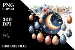 Moon with Eggs Hanging PNG Product Image 2