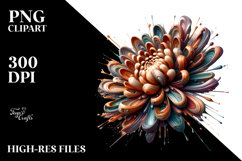 Abstract Shiny Chrysanthemum Splash | Clipart Product Image 2