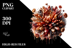 Abstract Shiny Chrysanthemum Splash | Clipart Product Image 2