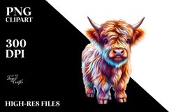 Colorful Baby Cow in Cuban Street, PNG Product Image 1