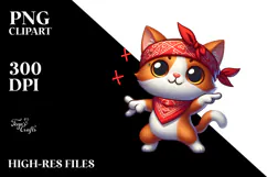 Playful Kitten Bandana PNG Product Image 2