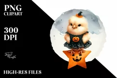 Cute Halloween Baby Chicken PNG Product Image 1