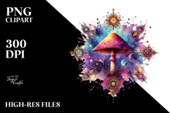 Magical Celestial Mushroom Tarot PNG Product Image 2