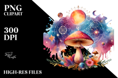 Magical Celestial Mushroom Tarot PNG Product Image 2