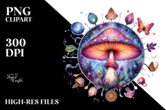 Magical Mushroom Tarot, Vibrant PNG Product Image 2