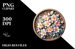 Abstract Pastel Wooden Stained Jasmine, PNG Product Image 2