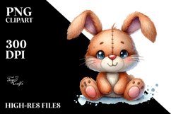 Vibrant Plush Bunny | Watercolor Product Image 3