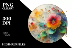 Watercolor Luxury Flower Splash Clipart Product Image 1