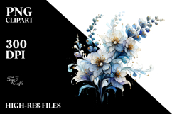 Delphinium Watercolor Splash Abstract Product Image 2