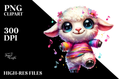 Vibrant Baby Lamb Dancing Awkwardly PNG Product Image 2