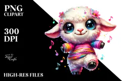 Vibrant Baby Lamb Dancing Awkwardly PNG Product Image 2