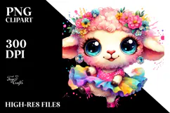 Vibrant Baby Lamb Dancing Awkwardly PNG Product Image 2