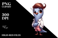 Dove Standing in Beachwear | Clipart Product Image 1