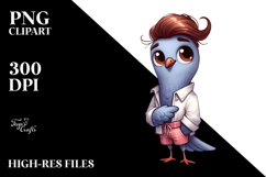 Dove Standing in Beachwear | Clipart Product Image 2