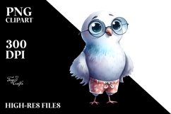 Dove Standing in Beachwear | Clipart Product Image 2