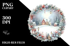 Round Melting Winter Scene, Colorful Product Image 2