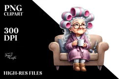 Colorful Lady Sitting Sofa, Mug | Watercolor Product Image 2