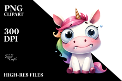 Expressive Confused Unicorn PNG Product Image 2