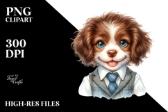 Watercolor Baby Brittany PNG Product Image 2