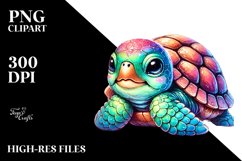 Vibrant Baby Turtle PNG Product Image 2