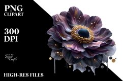 Shiny Golden Anemone with Round Splash | Sublimation | Product Image 3