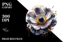 Shiny Golden Anemone with Round Splash | Sublimation | Product Image 3