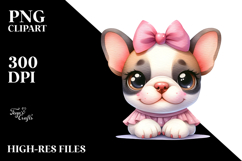 Happy French Bulldog Cartoon PNG Product Image 2