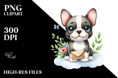 Watercolor Cute French Bulldog PNG Product Image 2