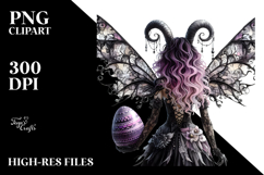 Gothic Fairy with Easter Egg, PNG Product Image 2