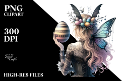 Gothic Fairy with Easter Egg, PNG Product Image 2