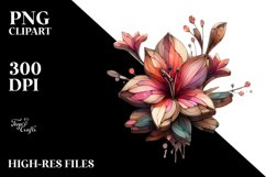 Abstract Stained Azalea | Sublimation | Clipart Product Image 1