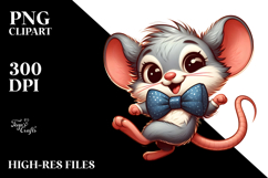 Playful Cartoon Mouse, Transparent PNG Product Image 2