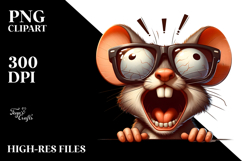 Exaggerated Cartoon Mouse PNG Product Image 2